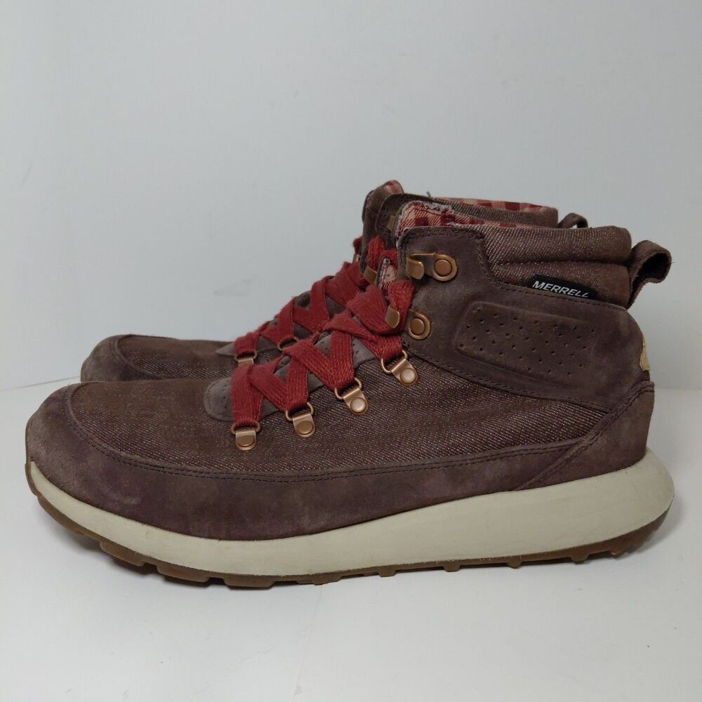 MERRELL Hiking Boots Brown Suede Lace-Up Outdoor Trail Shoes Women’s Size 11